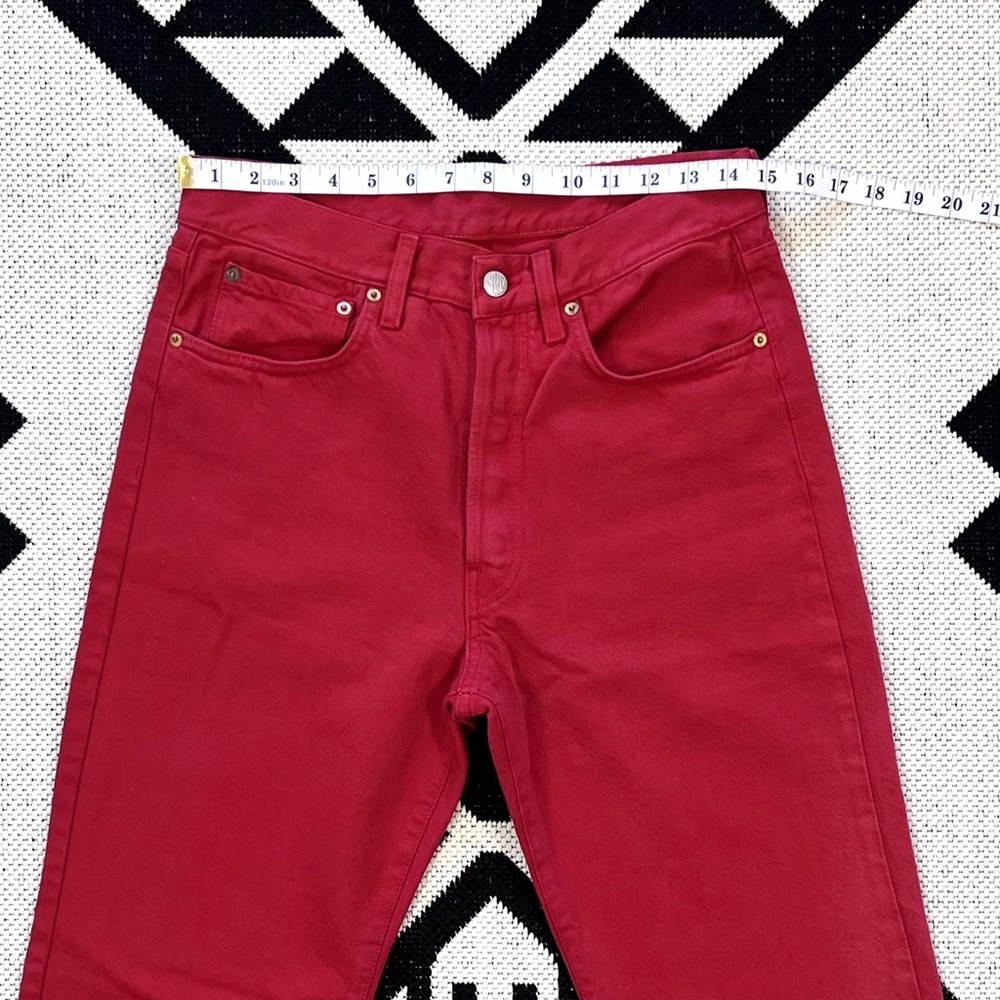 Replay Vintage M909 Straight Leg Jeans in Red Size 31 Waist - Picture 2 of 12